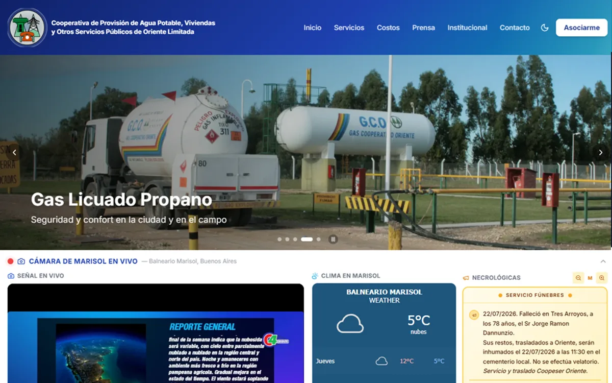 Cooperativa Oriente — captura 1