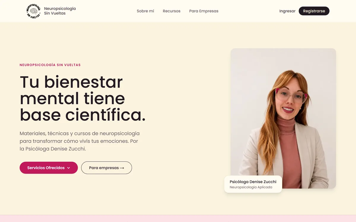 Neuropsicología Sin Vueltas — captura 1